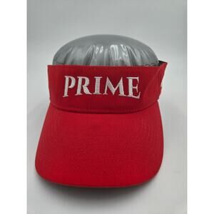 Nike Prime Red Adjustable Visor Hat Embroidered Logo Golf Cap